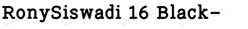 RonySiswadi 16 Black字体转换
